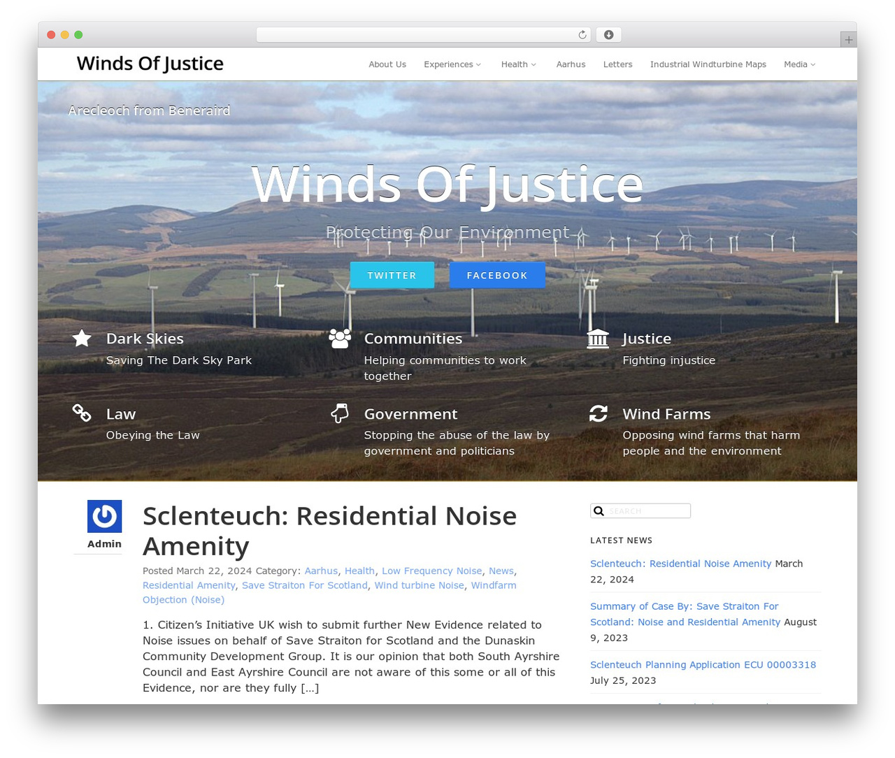 DMS WordPress page theme - windsofjustice.org.uk