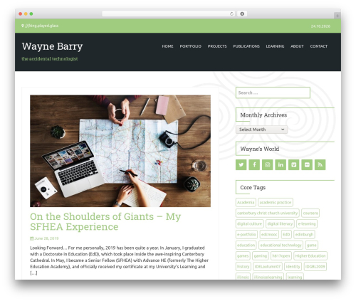 Dublin premium WordPress theme - waynebarry.com
