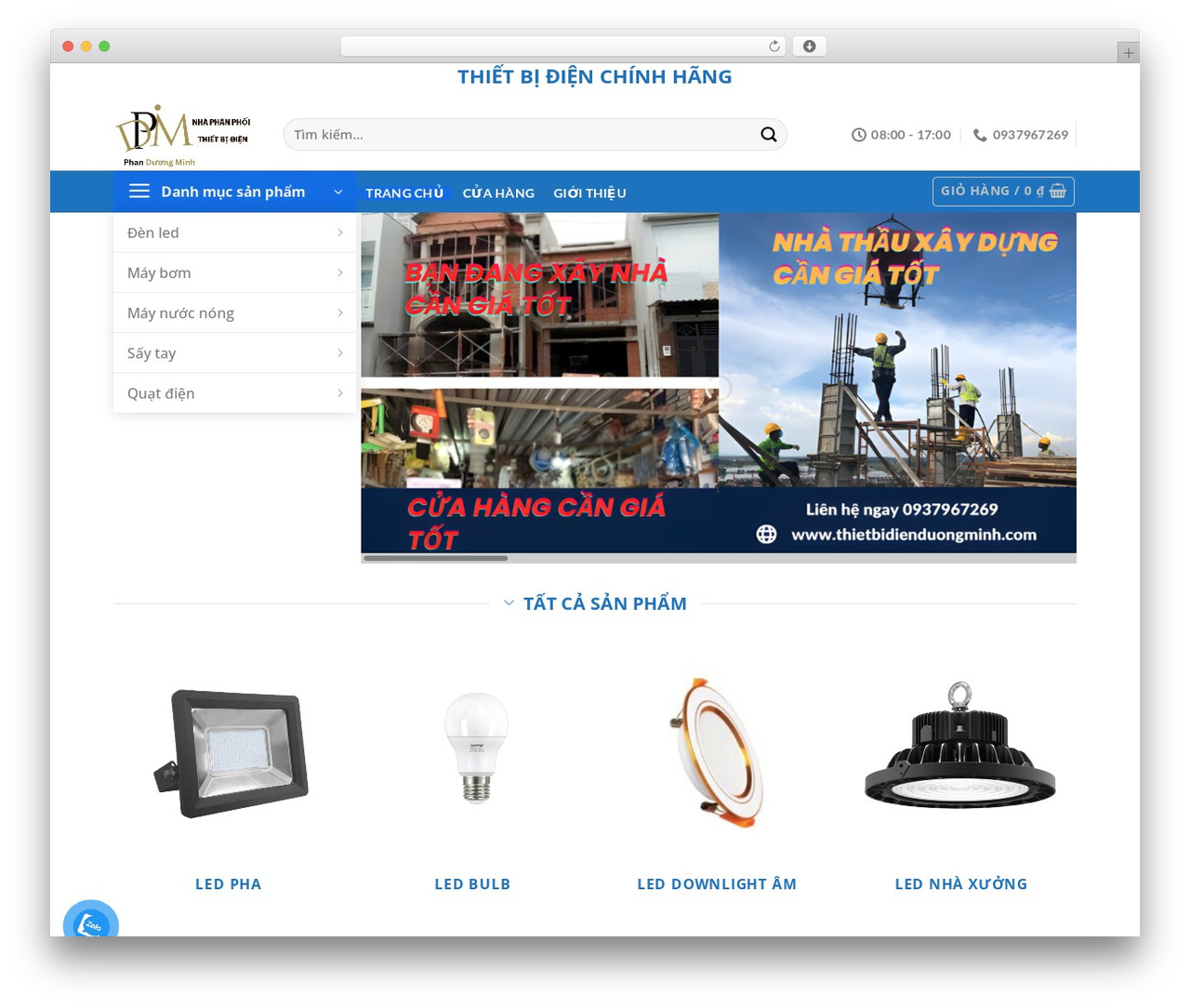 Flatsome WordPress theme design - thietbidienduongminh.com