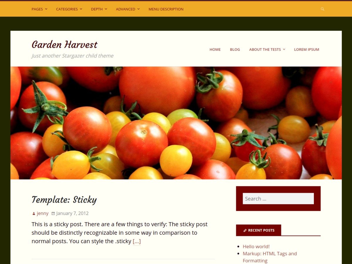 Garden Harvest best free WordPress theme