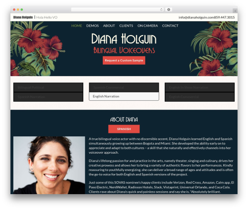 Genesis WordPress theme - dianaholguin.com
