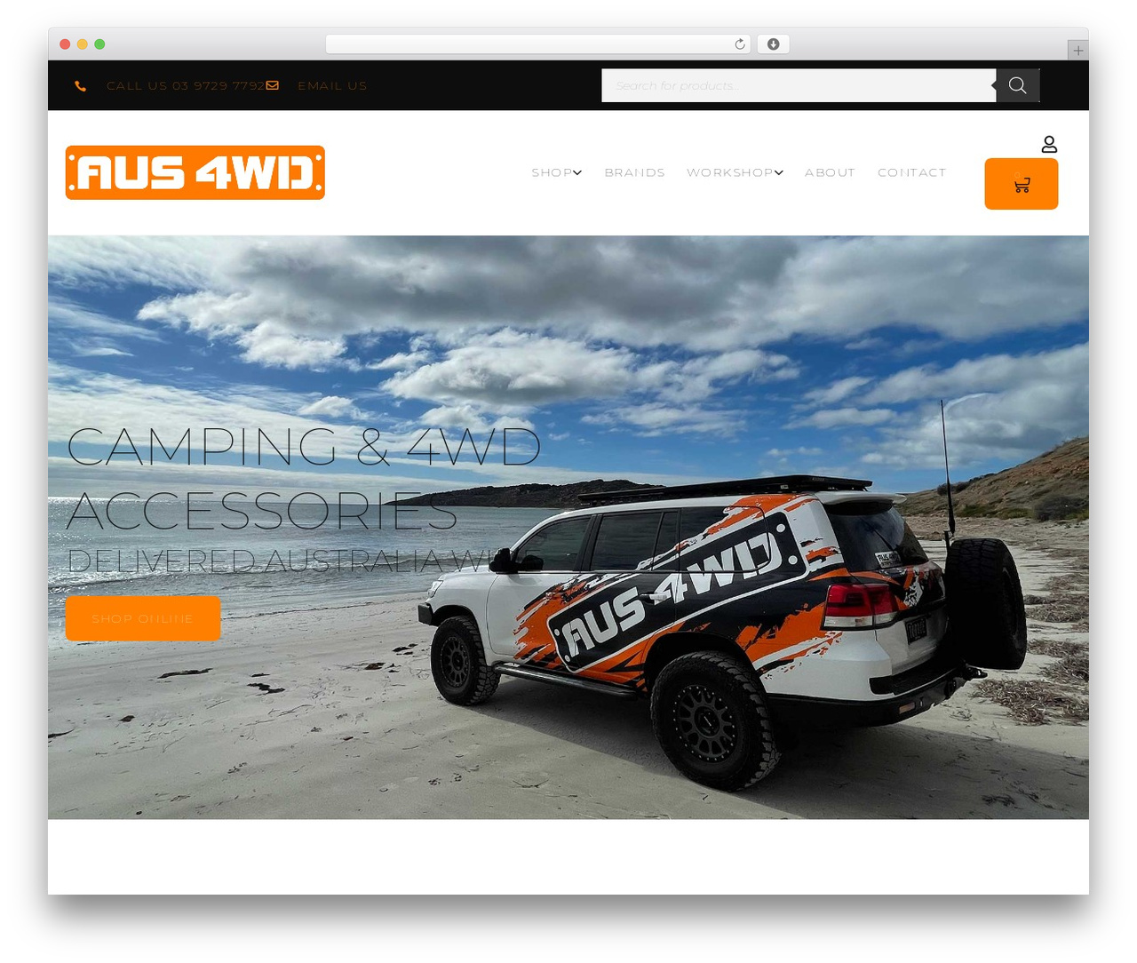 Hello Elementor WordPress ecommerce theme - aus4wd.shop