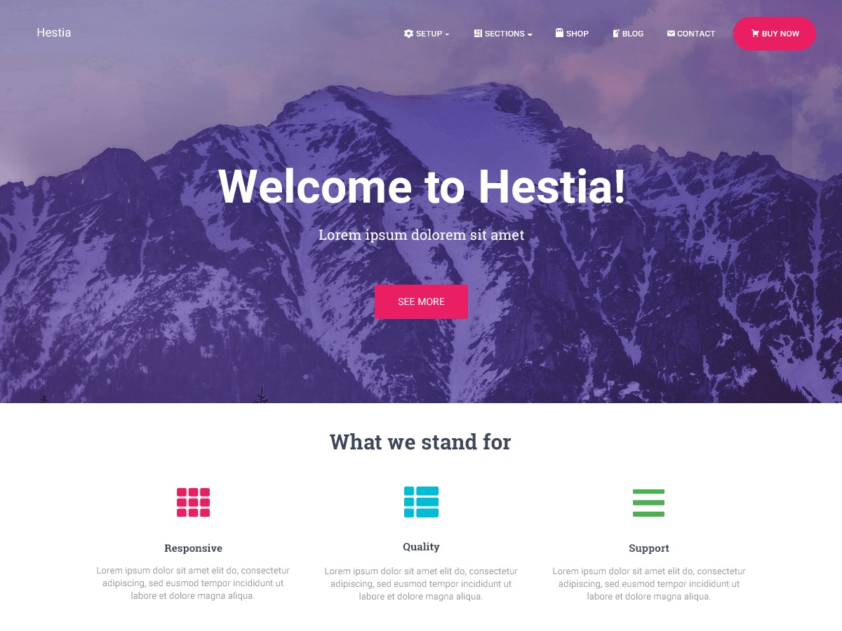 Hestia Pro WordPress shop theme