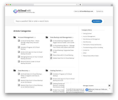 Knowhow tools WordPress plugin - wiki.gcloudbackup.com