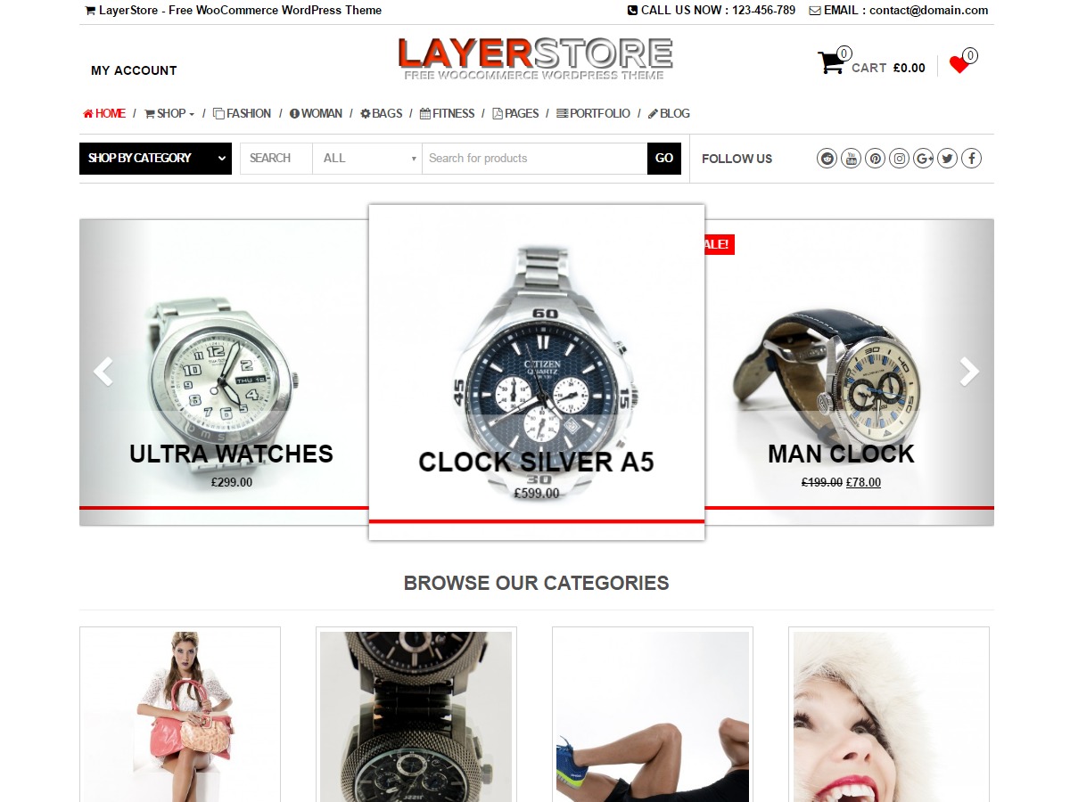 LayerStore WordPress ecommerce theme