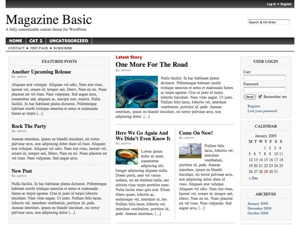 Magazine Basic newspaper WordPress theme