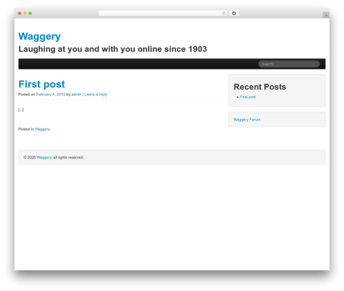 The Bootstrap WP theme - waggery.com