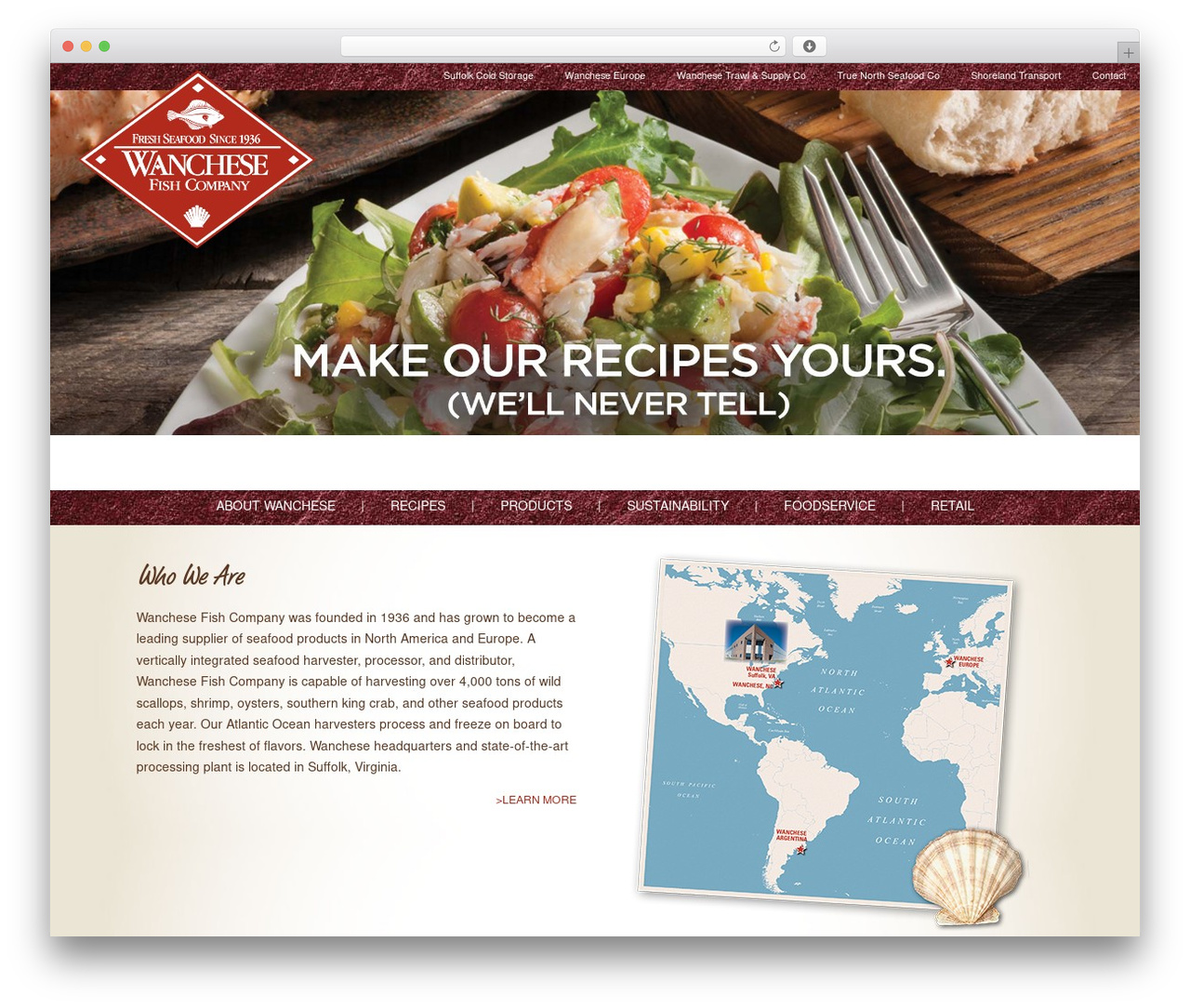 Wanchese Custom Theme WordPress theme - wanchese.com