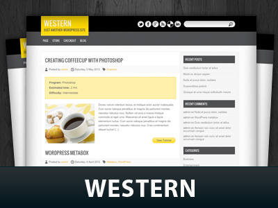 Western WordPress theme by Jinsona