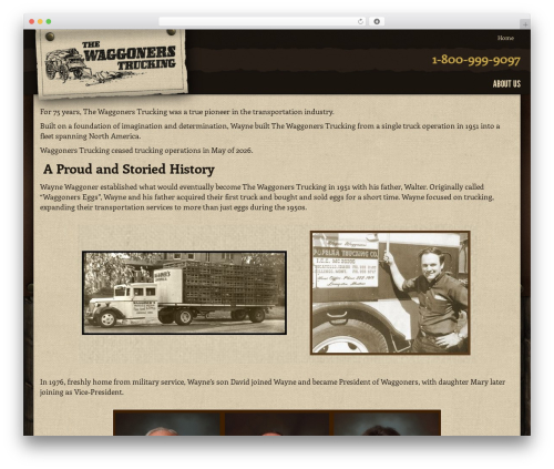 WordPress theme Roots - waggonerstrucking.com