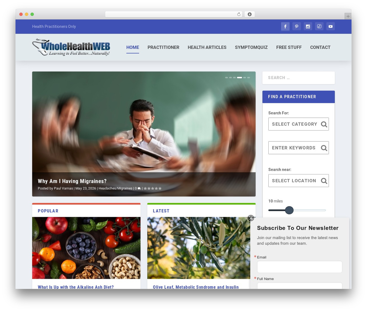 WordPress theme Extra - wholehealthweb.com