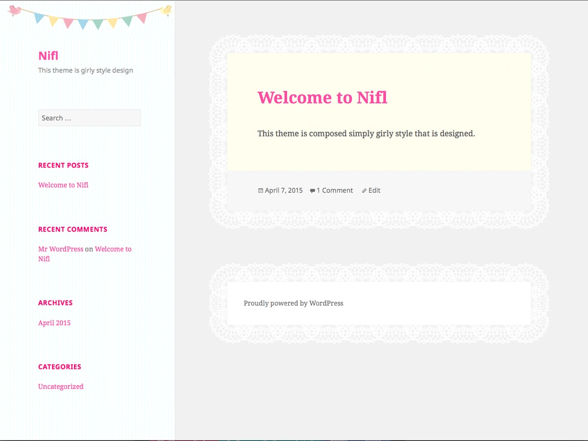 WordPress theme nifl by YAT