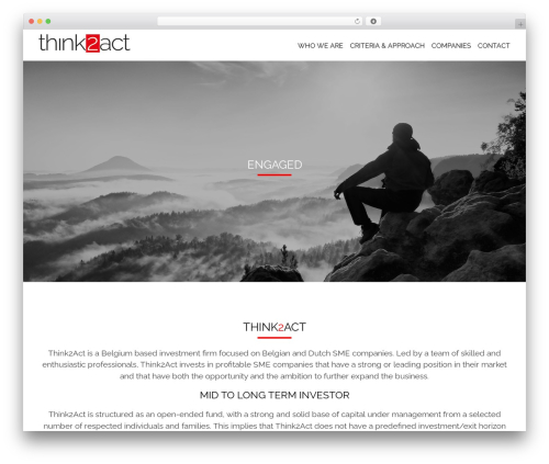 WordPress theme Think2Act Theme - think2act.be