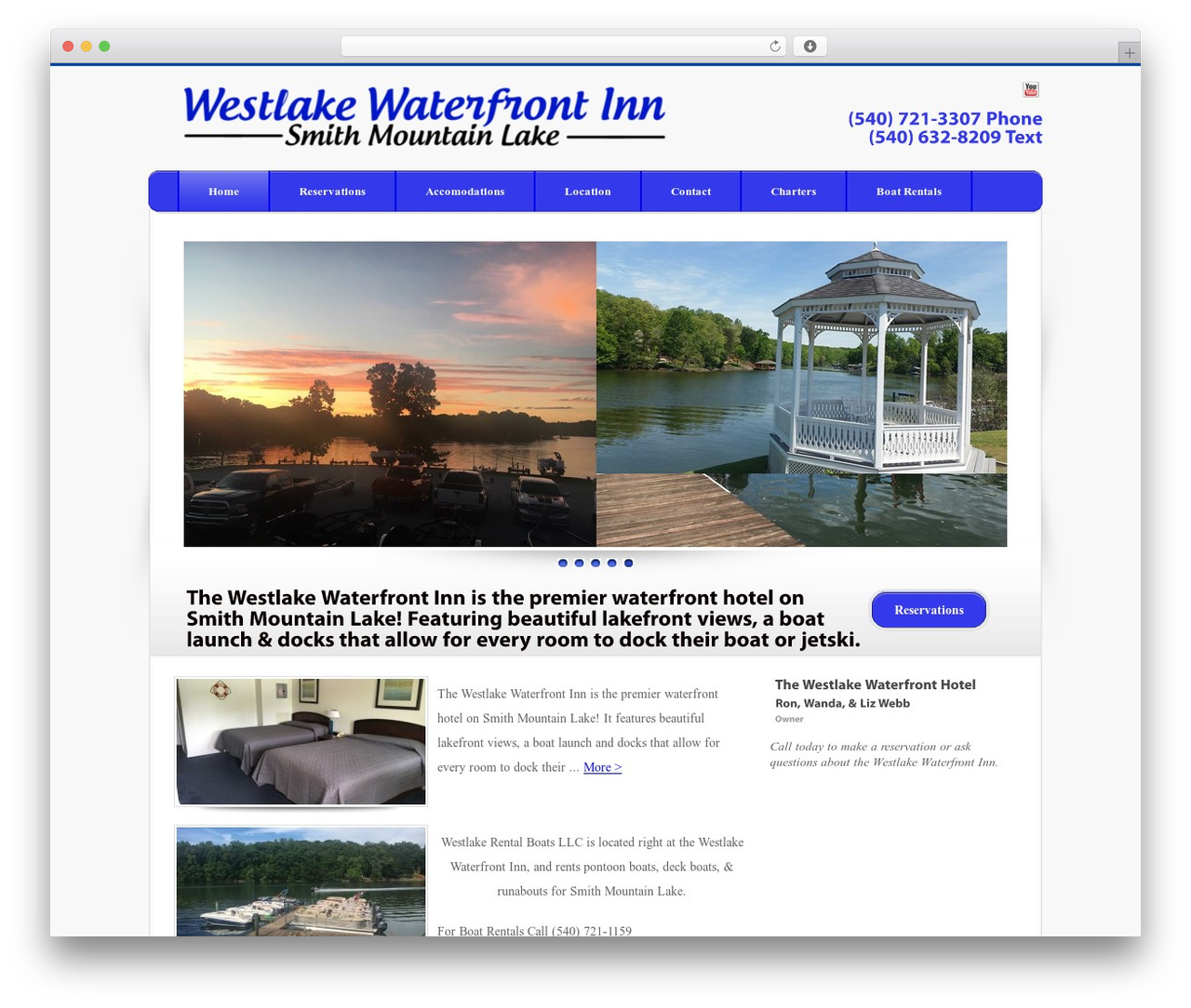 WordPress website theme Contract Theme - westlake-waterfront-inn.com