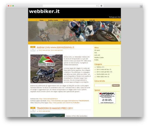 WordPress website theme Webbiker - webbiker.it