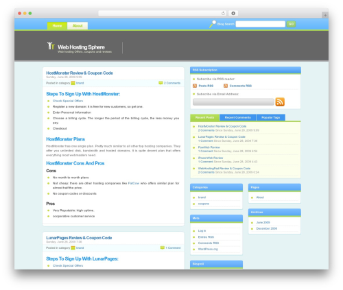 WP theme WordPress Vibrant - webhostingsphere.com