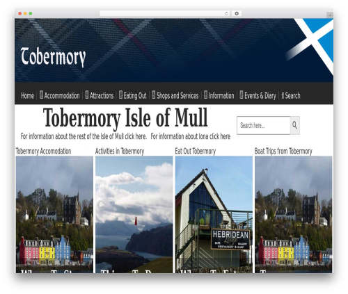 Explore Mull WordPress theme - tobermory.co.uk