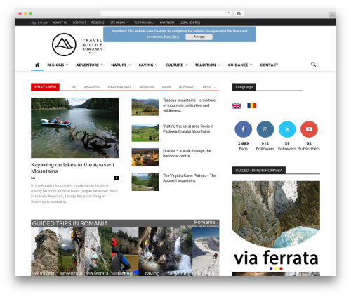 Newspaper theme WordPress - travelguideromania.com
