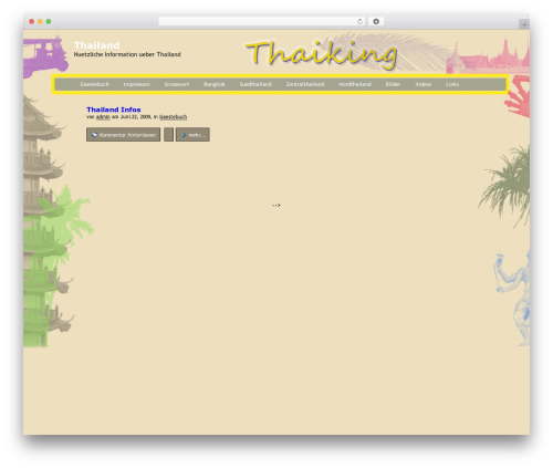 Pixeled WordPress theme - thaiking.de