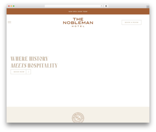 Booking widget WordPress plugin - thenoblemanhotel.com