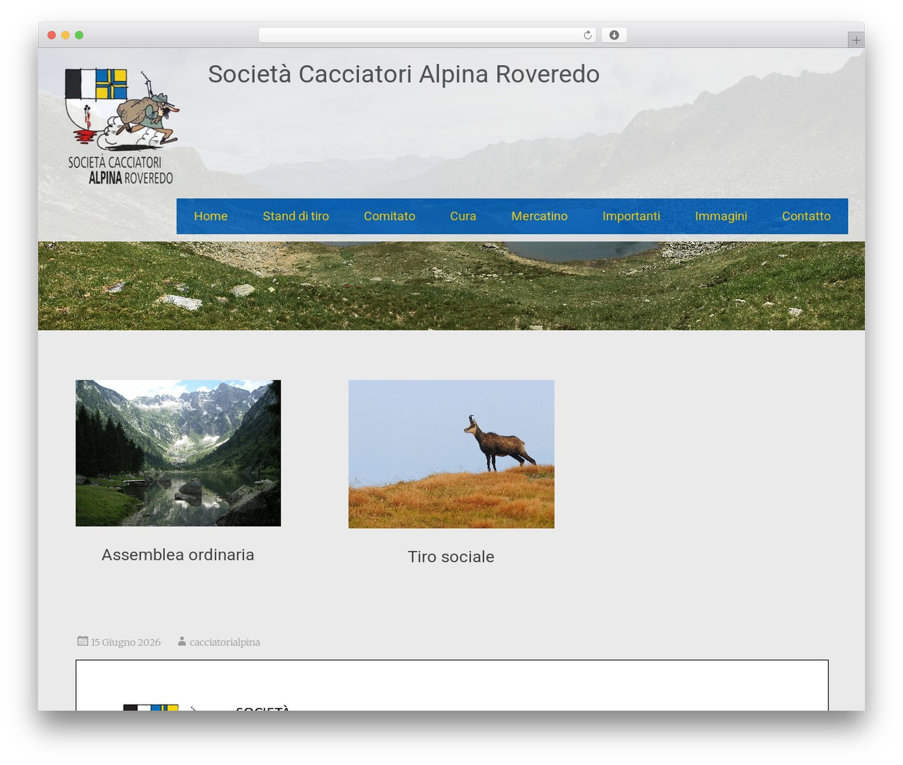 WordPress theme Radiate Pro - cacciatorialpina.ch