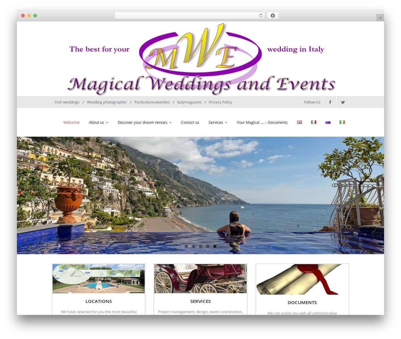 WordPress theme Renden - magicalweddingsandevents.com