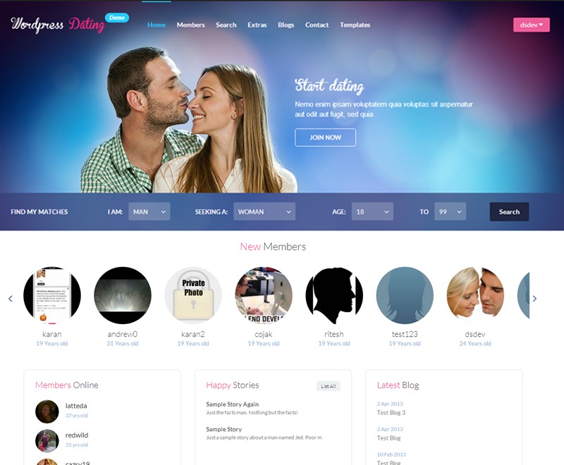 dating website op WordPress online dating site pick-up lijnen
