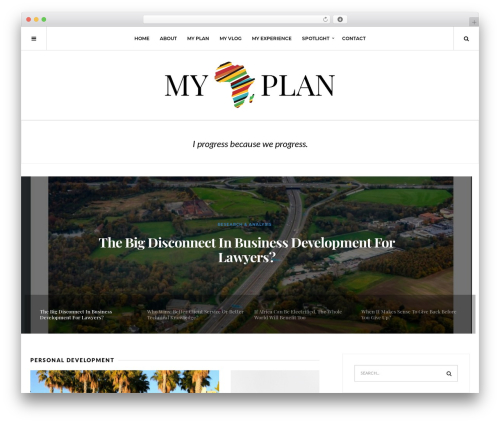 Hague WordPress theme - myafricanplan.com