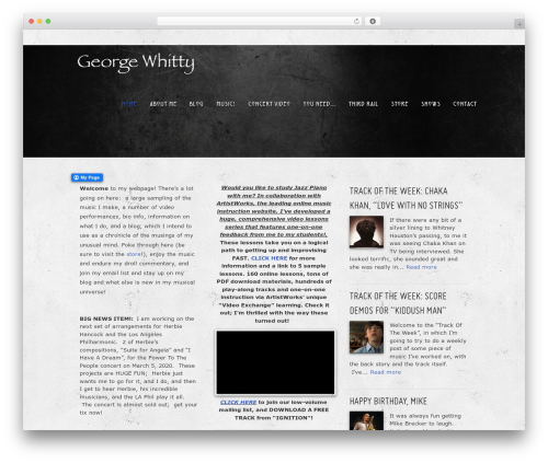 Musicpro WordPress theme - music.gwhitty.com
