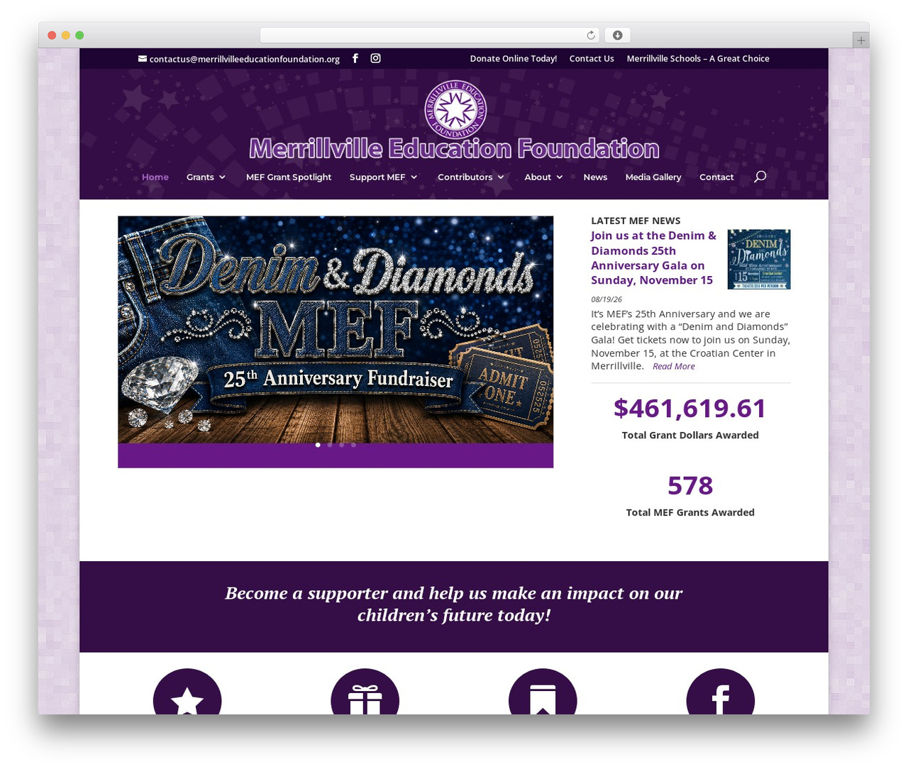 Theme WordPress Divi - merrillvilleeducationfoundation.org