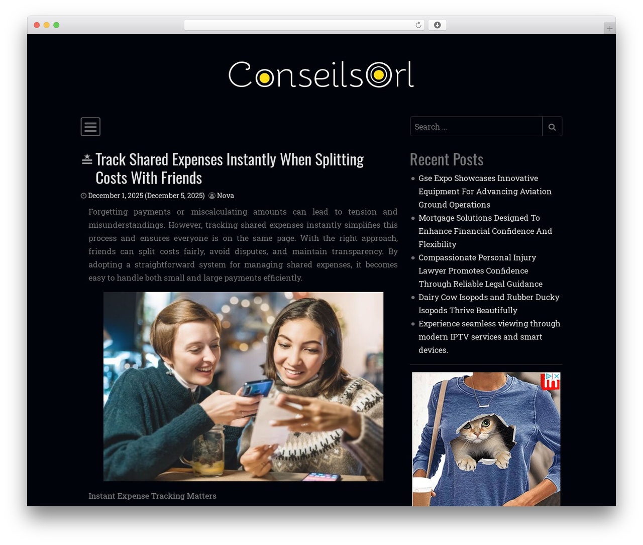 Theme WordPress Simple Dark - conseils-orl.com Theme WordPress Simple Dark - conseils-orl.com