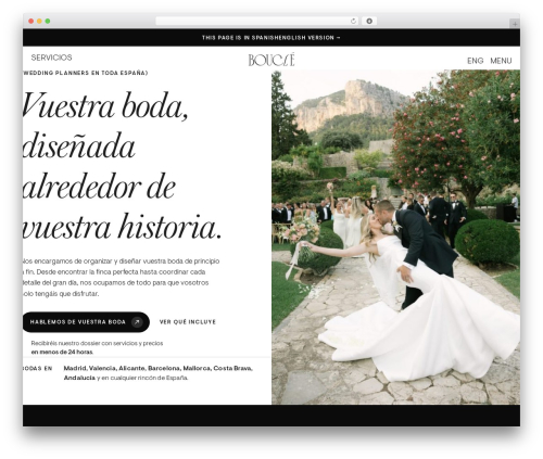 WordPress theme Boucle Theme - boucleweddings.com