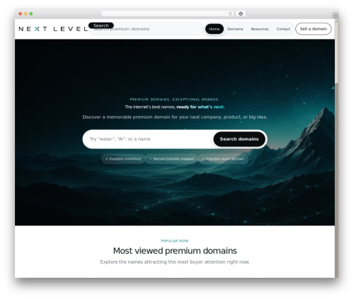 WordPress theme BootScore - nextleveldomains.com