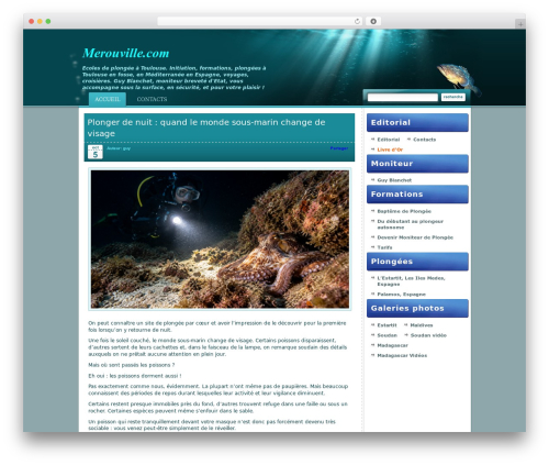 WordPress theme Under the Sea - merouville.com