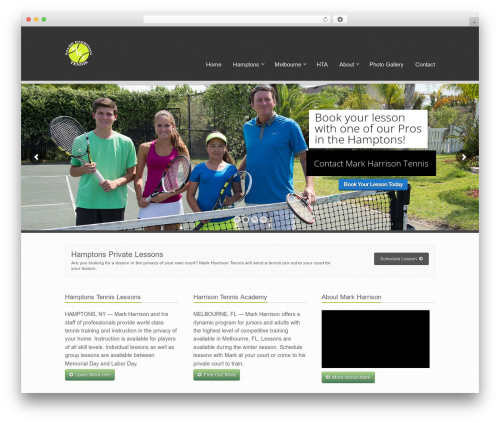 Chapter Two WordPress website theme - markharrisontennis.com