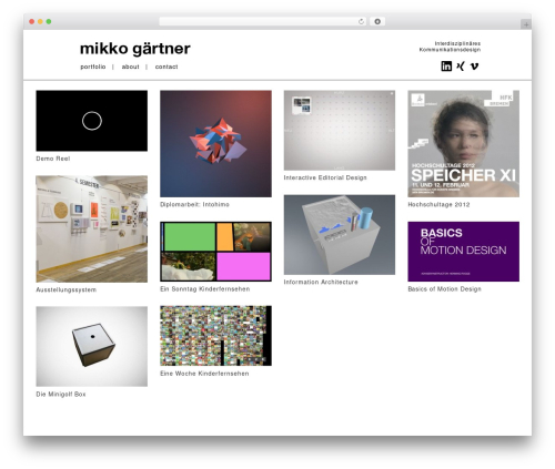 Grid Based Responsive WordPress Theme WordPress theme - mikkogaertner.com