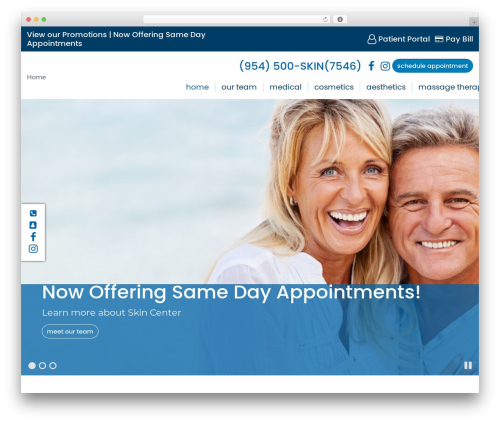 Mypractis WordPress plugin - skincenter.com