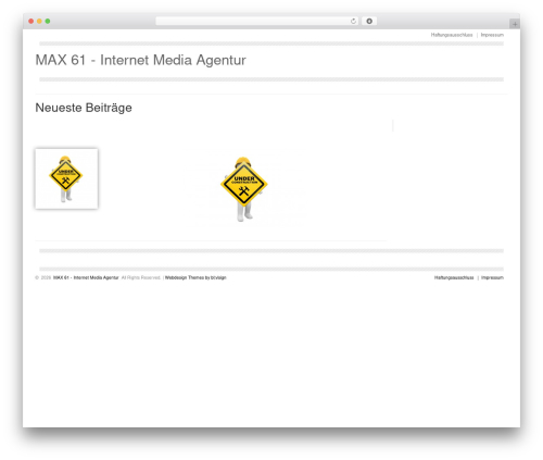 Theme WordPress bl-visign; Bootstrap WordPress Theme - max61.de