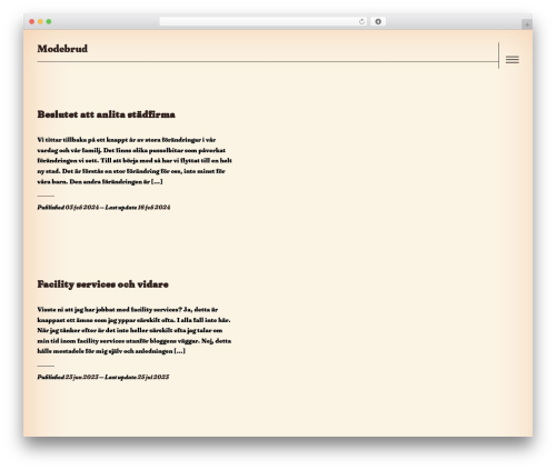 Theme WordPress Visual Coffee - modebrud.se