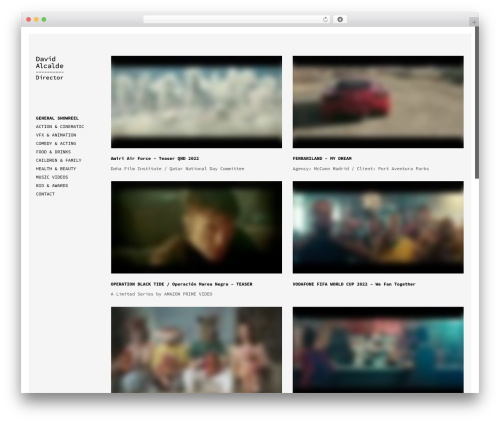 Best WordPress theme Reframe - davidalcalde.com