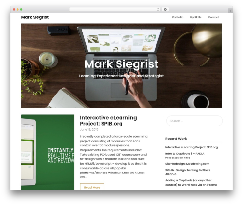 Draftly theme WordPress free - marksiegrist.com
