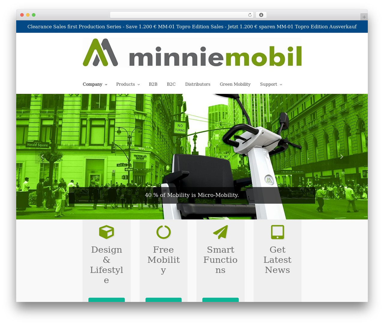 evolve WordPress theme - minniemobil.com