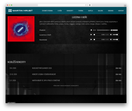 JamSession WordPress page theme - martinhruby.net