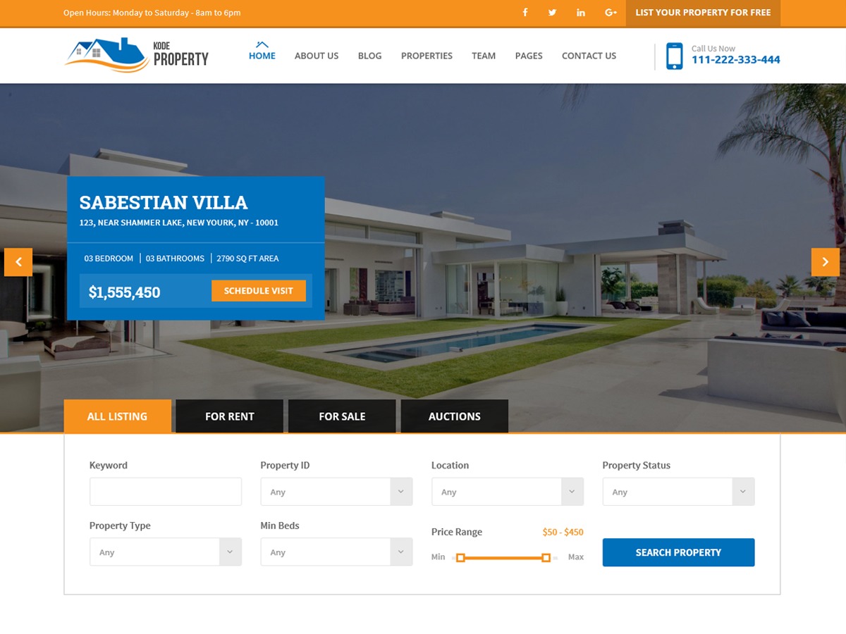 Kode Property WordPress theme by KodeForest