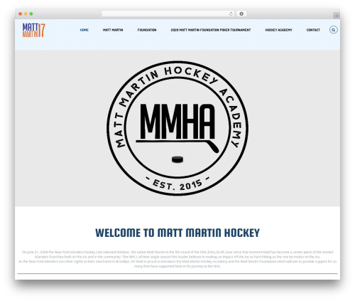Miracle WordPress website theme - mattmartinhockey.com
