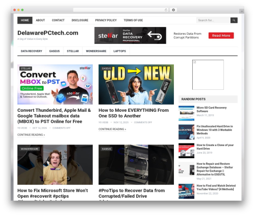 WordPress theme YT Evolution - delawarepctech.com