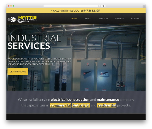 WordPress theme Flati Bootstrap Wordpress Theme - mattiselectric.com