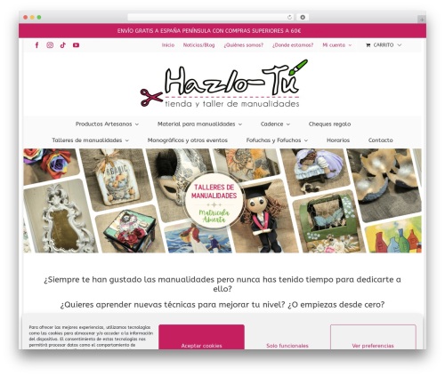 Avada WordPress theme - manualidadesbarcelona.com