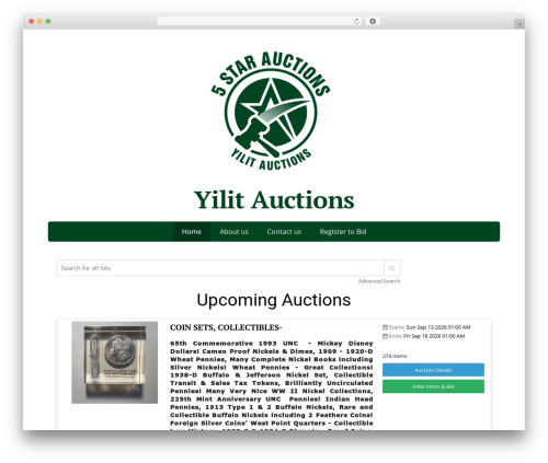 Maxanet auction WordPress plugin - yilitauctions.com