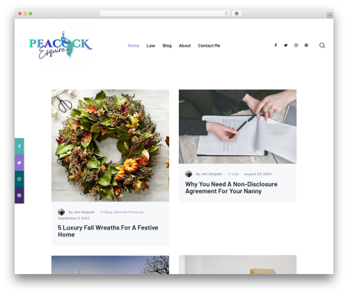 GutenType theme WordPress - peacockesquire.com